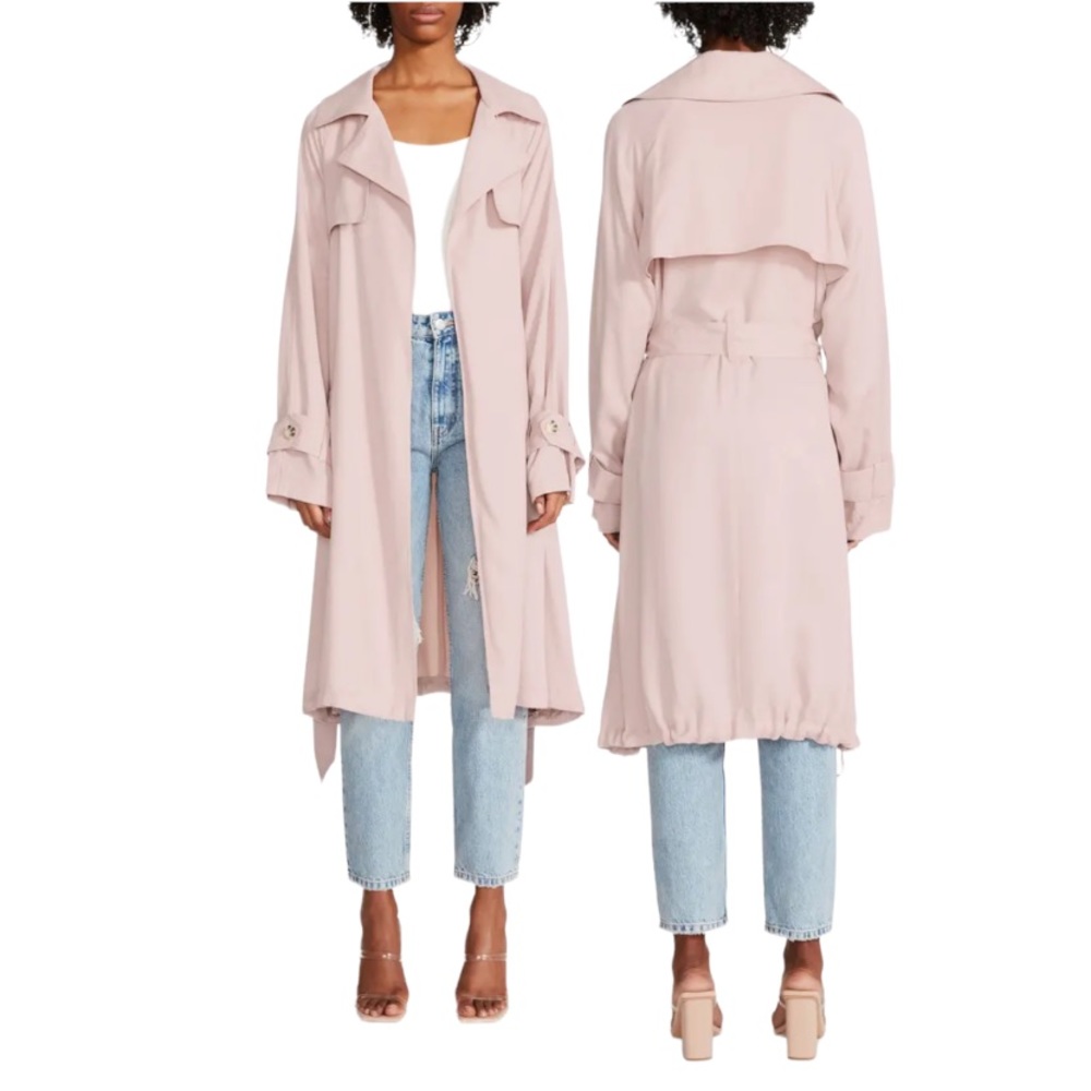 SOLD NWT BB Dakota by Steve Madden Parchment Trench Coat Size Small Reg. $139 - Picture 1 of 11